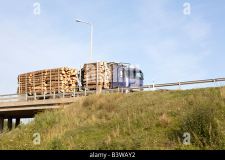 LKW auf der Straße Stockfoto