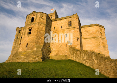 Warkworth Castle in Northumberland. Stockfoto