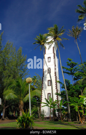 Südpazifik, Französisch-Polynesien, Tahiti. Venus Point Lighthouse (aka Pointe Venus) Stockfoto