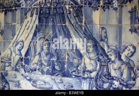 Salvador da Bahia, Brasilien.  Portugiesische Azulejos Stockfoto