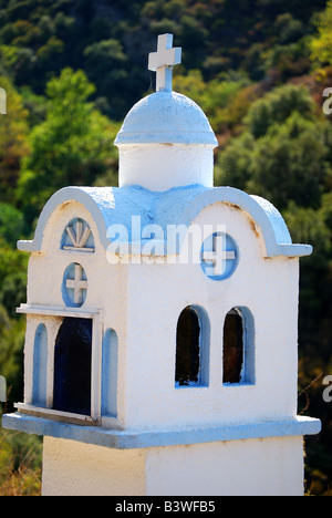 Am Straßenrand Kirche Schrein, Halbinsel Sithonia, Chalkidiki, Zentralmakedonien, Griechenland Stockfoto