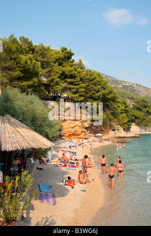 Strand von Bol auf der Insel Brac, Kroatien, Osteuropa Stockfoto