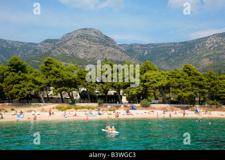 Strand in der Nähe von Bol auf der Insel Brac, Kroatien, Osteuropa Stockfoto