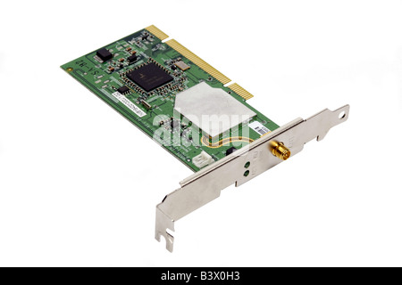 Computer pci Interne Netzwerkkarte Stockfoto