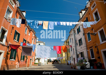 Waschen Trocknen im Stadtteil Castello Venedig Italien Stockfoto