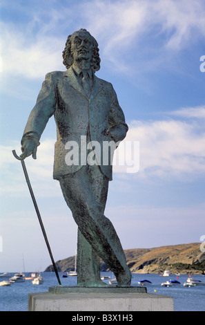 Salvador Dali-Statue in Cadaques Costa Brava Katalonien in Spanien Stockfoto