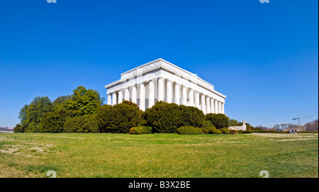 Außenseite des Lincoln Memorial Washington DC mit einem klaren blauen Himmel Stockfoto