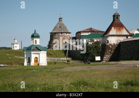 Solovetsky Kloster auf den Solovetsky Inseln im Weißen Meer, Russland Stockfoto