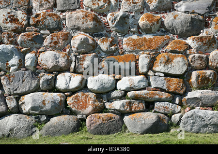 Boulderwand das Solovetsky Kloster auf den Solovetsky Inseln im Weißen Meer, Russland Stockfoto