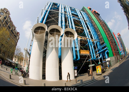Äußere Centre Pompidou Center Paris Frankreich Europa Stockfoto
