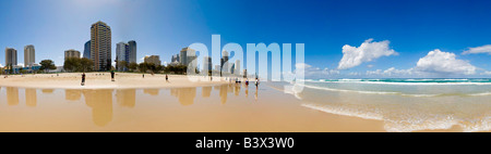 Weitwinkel-Panorama von Surfers Paradise an der Gold Coast Queensland Australia, einschließlich die Stadt und die Stadt Stockfoto