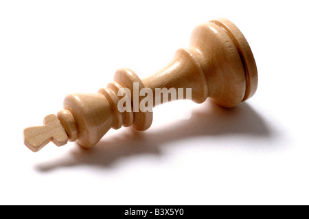 Weißen König Schachfigur Stockfoto