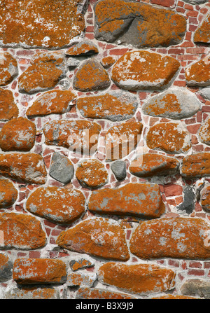 Boulderwand das Solovetsky Kloster auf den Solovetsky Inseln im Weißen Meer, Russland Stockfoto