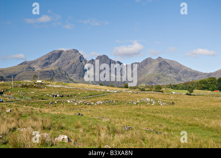 Cuillin Hills von der Straße nach Elgol Isle Of Skye Schottland Stockfoto