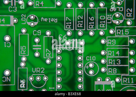 Großaufnahme der Leiterplatte Stockfoto