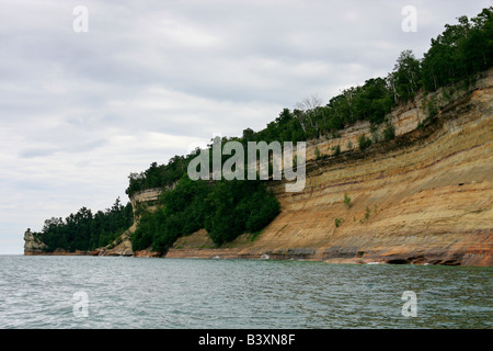 Miners Castle und Pictured Rocks on Lake Superior, horizontale Hi-res Stockfoto