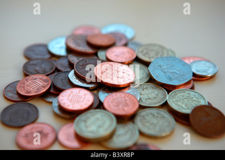 Britische Münzen Stockfoto