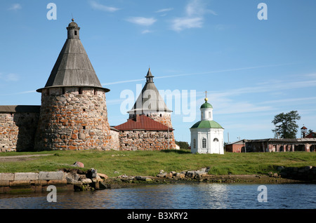 Solovetsky Kloster auf den Solovetsky Inseln im Weißen Meer, Russland Stockfoto