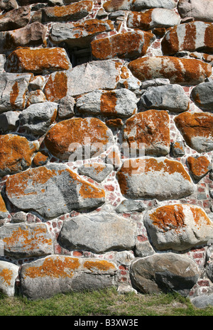 Boulderwand das Solovetsky Kloster auf den Solovetsky Inseln im Weißen Meer, Russland Stockfoto