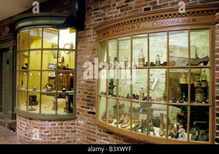 York Castle Museum viktorianischen Street neu Bogen fronted Geschäfte des 19. Jahrhunderts England Yorkshire UK Stockfoto