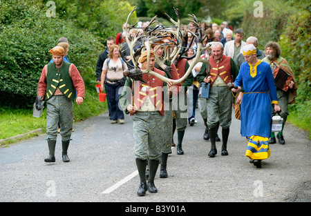 Die Äbte Bromley Horn Dance jährlich auf wacht Montag im Äbte Bromley Staffordshire Stockfoto