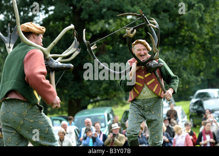 Die Äbte Bromley Horn Dance jährlich auf wacht Montag im Äbte Bromley Staffordshire Stockfoto