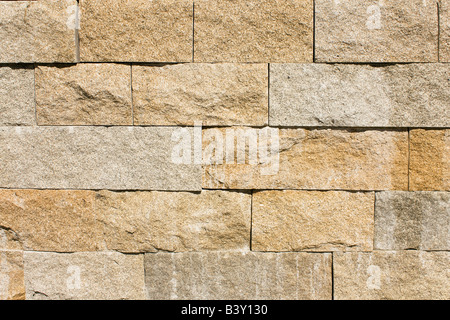 Hintergrund der Steinmauer gemacht mit Blöcken Stockfoto