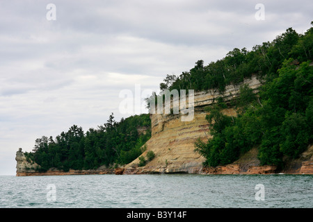 Miners Castle und Pictured Rocks on Lake Superior, horizontale Hi-res Stockfoto