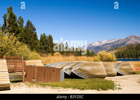 Marina auf der Hume Lake Christ Camp Campus in Giant Sequoia National Monument in Kalifornien. Stockfoto