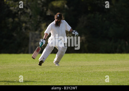 Easton Cowboys & Cowgirls Club spielen Cricket auf er Park Bristol Stockfoto