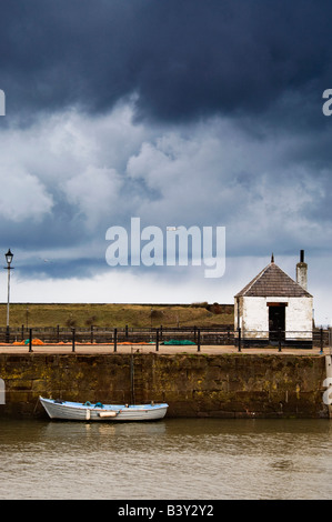 Uferpromenade in Maryport, Cumbria, England Stockfoto