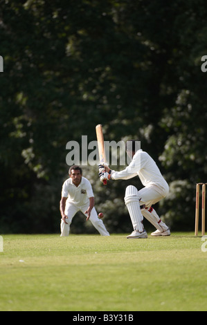 Easton Cowboys & Cowgirls Club spielen Cricket auf er Park Bristol Stockfoto