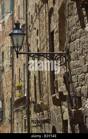An der Wand in der Stadt Volterra Toskana Italien Stockfoto