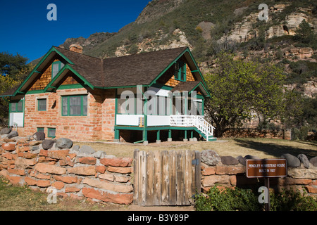 Das 1927 erbaute Pendley Homestead House, Slide Rock State Park, Arizona, AZ Stockfoto