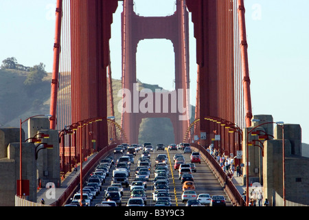Blick auf die Golden Gate Bridge und der Marin Headlands aus San Francisco Stockfoto