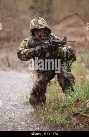 USA-Armee auf Manöver im Feld Stockfoto