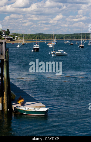 Eine Hafen-Szene in Castine, Maine. Stockfoto