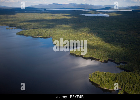 Östlichen Ufer des indischen Teich, Kennebec River, in der Nähe von Greenville, Maine Stockfoto