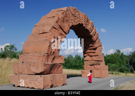 Redstone Arch, Frederik Meijer Gardens, Grand Rapids, Michigan (PR) (MR) Stockfoto