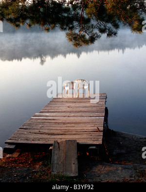 USA, Minnesota, B.W.C.A.,Lake One, Dock Stockfoto