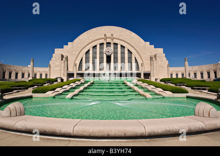 Cincinnati Union Terminal nun die Heimat der Cincinnati Museum Center am Union Terminal, Cincinnati, Ohio. Stockfoto