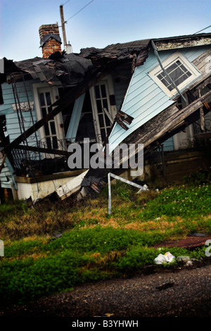 Häuser, die durch den Hurrikan Katrina zerstört sind nach 3 Jahren noch in einem schlechten Zustand. Stockfoto