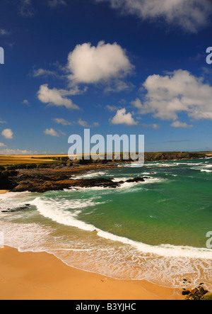 Blick auf Trevone Bay, Cornwall Stockfoto