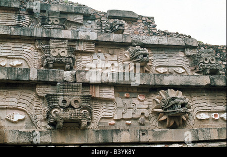 Geographie/Reise, Mexiko, Tempel von Quetzalcoatl und Tlacoc in Teotihuacan, ca. 2. Oder 3. Jahrhundert n. Chr., Stockfoto