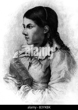 Arnim, Bettina von, 4.4.1785 - 20.1.1859, deutscher Autor/Autorin, Porträt, Radierung von Ludwig Emil Grimm, circa 1805, Artist's Urheberrecht nicht gelöscht werden Stockfoto