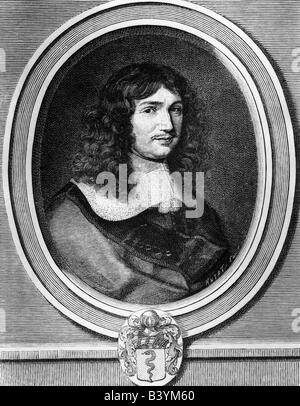 Colbert, Jean Baptiste, 29.8.1619 - 6.9.1683, französischer Politiker, Minister der Finanzen 1661-1683, Porträt, Kupferstich von Nanteuil, 1660, Artist's Urheberrecht nicht gelöscht werden Stockfoto