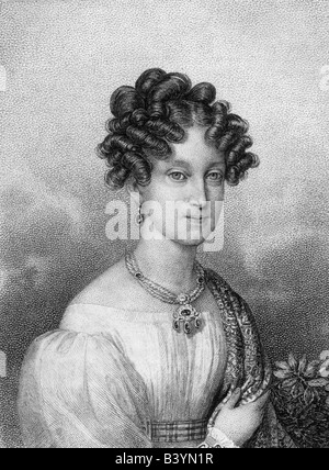 Marie Louise, 12.12.1791 - 12.12.1847, Kaiserin Gefährtin von Frankreich 2.4.1810 - 6.4.1814, halbe Länge, Stahlstich, Jahrhundert, Artist's Urheberrecht nicht gelöscht werden Stockfoto