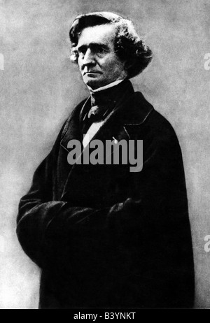 Berlioz, Hector Louis, 11.12.1803 - 8.3.1869, französischer Komponist, halbe Länge, 1850er Jahre, Fotografie von Nadar, Stockfoto