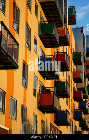 Greenwich Millennium Village auf Greenwich Halbinsel, London Stockfoto