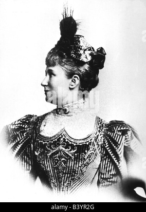 Augusta Victoria, 22.10.1858 - 11.4.1921, Deutsche Kaisersteinbruch 15.6.1888 - 9.11.1918, Porträt, ca. um das Jahr 1895, Stockfoto